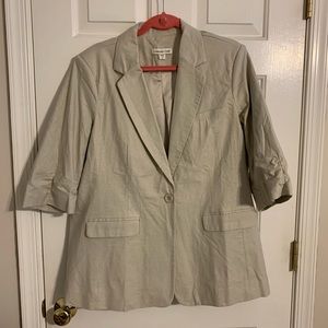 Coldwater Creek - beige linen blazer - 1x